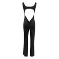 thumbnail image 5 of WENWU Womens Scrunch Jumpsuits 2024 Crew Neck Seamless Romper V Back Gym Booty Leggings Bodycon Workout Yoga Unitard off the Shoulder Jumpsuits Yoga Jumpsuit, 5 of 6