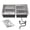 Stainless Steel, variant on Lanzxjv Double Bowl Kitchen Sink, 30.7x16.9 Inch Stainless Steel Sink with Nano Coating, Drop-in/Top-Mount Sink for Modern Kitchen, Includes Drain Assembly and Drain Basket