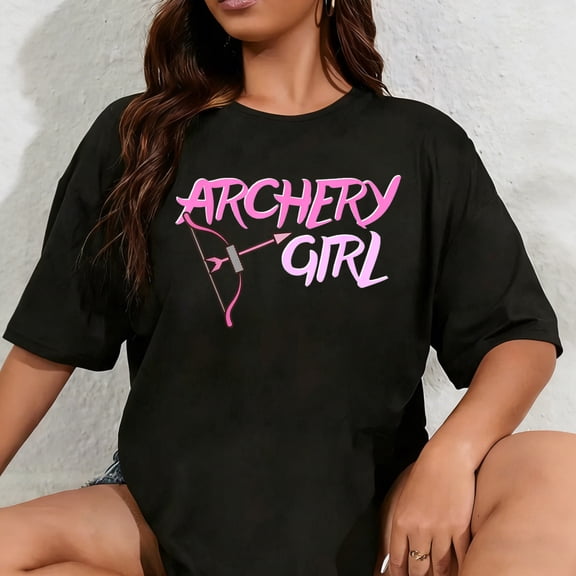 100% Cotton Cute Archery Girl Gift Bow Arrow Girly Sports Bowman Hunt T-Shirt