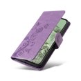 thumbnail image 6 of Designed for Google Pixel 8A Case Wallet,Women Flip Folio Cover with Butterfly & Flower Embossed PU Leather Stand Credit Card Holders Slots Wrist Strap Shockproof Phone Case,Purple, 6 of 10