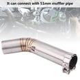 thumbnail image 3 of Tubo Medio De Escape, De Escape Completo De Motocicleta Conexión De Enlace De Tubo Medio De Ventilación Para R600 O R750, 3 of 8