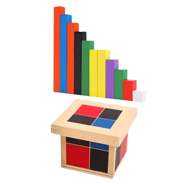 Juguete de cubo de madera Montessori para educación temprana, materiales matemáticos para niños, juguetes para aprender matemáticas Cubo binomial