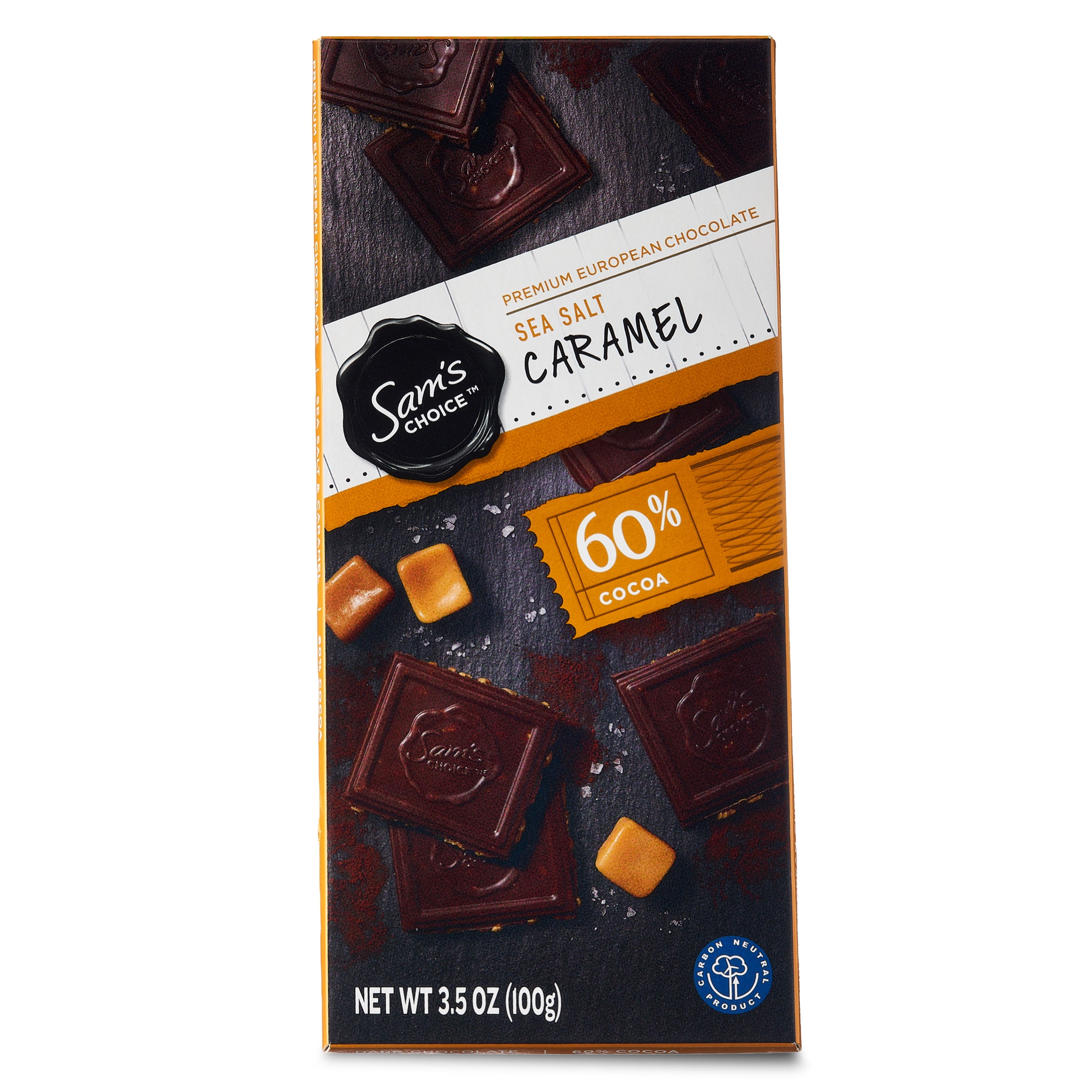 Sam's Choice Swiss Dark Chocolate with Sea Salt Caramel, 3.5 oz