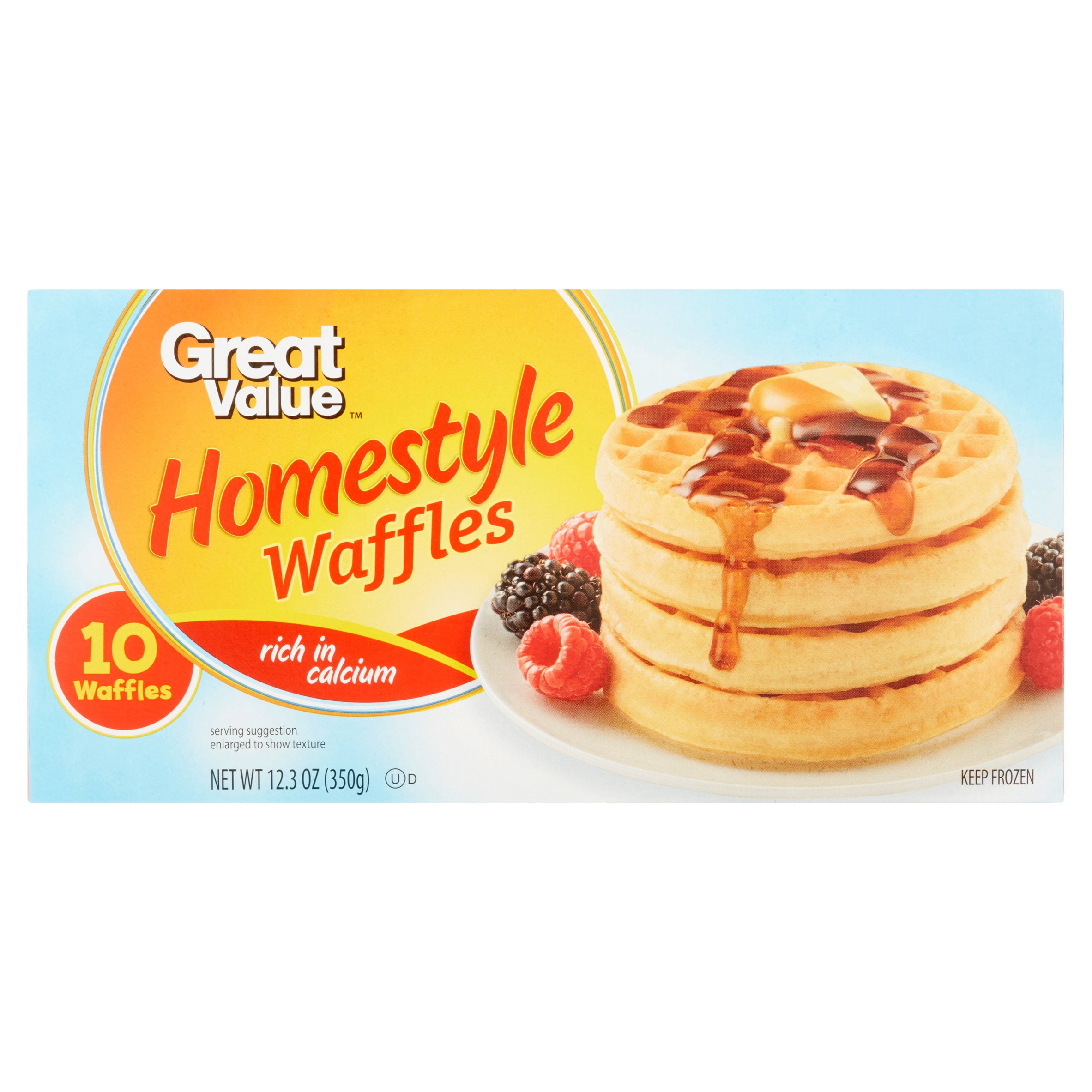 Great Value Homestyle Waffles, 12.3 Oz, 10 Ct (Frozen) Walmart Inventory Checker BrickSeek
