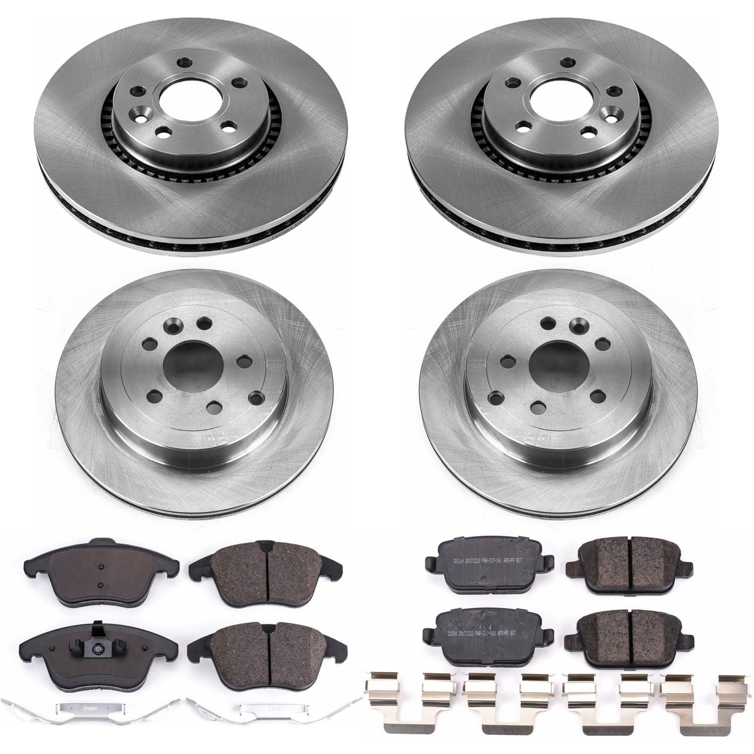 PowerStop Front and Rear Stock Replacement Brake Pad and Rotor Kit Fits: LAND ROVER Select Models KOE5616