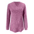 thumbnail image 4 of Chandail à Manches Longues Col en V pour Femmes - Confortable pour Toutes les Saisons et Occasions, 4 of 7