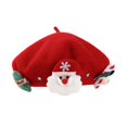 thumbnail image 3 of Milageto Christmas Hat French for Holiday Traveling Cosplay Hat Red, 3 of 8