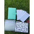 thumbnail image 1 of Carpeta A6 Planificador de presupuesto Cubiertas de cuaderno Tamaño de carpeta Bolsillos de 6 orificios Cremallera de plástico Sobre para ahorrar dinero (verde) XianweiShao 8390613919922, 1 of 1