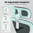 thumbnail image 4 of Farini Ergonomic Office Chair,Home Office Desk Chair with Adjustable Lumbar Support and Armrests,Comfy Computer Desk Chair with Headrest,for Home and Office, White & Black, 4 of 7