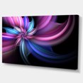 thumbnail image 2 of Purple and Blue Psychedelic Flower - Floral Art Canvas Print, 2 of 3