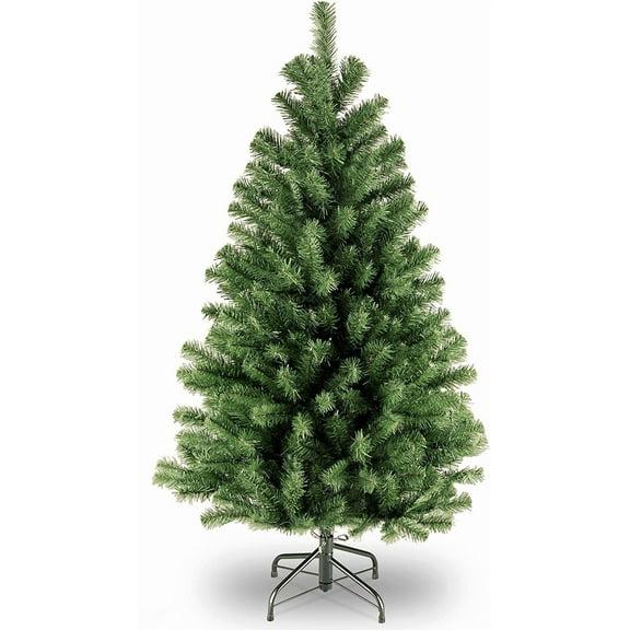 4-foot unlit Northvale spruce mini artificial Christmas tree, 307 branches, including stand, green.