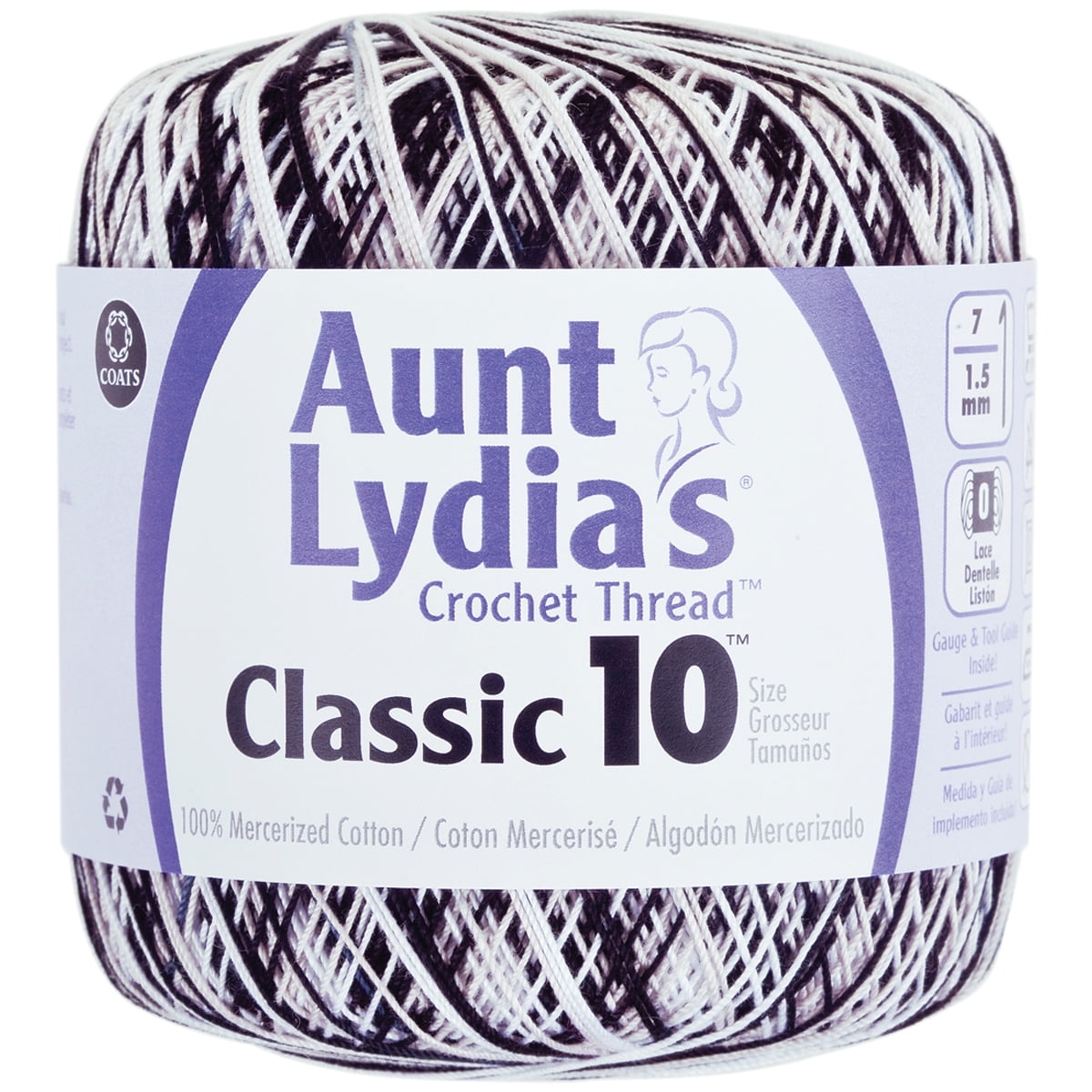 Aunt Lydia's Classic Crochet Thread Size 10Zebra Walmart Canada