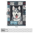 thumbnail image 4 of ONETECH Funny Husky Dog Blanket Soft Cozy Cute Huskie Dog Plush Throw Blanket Dog Gifts for Dog Lover Warm Flannel Animal Bedding Stuff Decor Blanket for Girls Kids Adults Women Bed Travel, 4 of 6