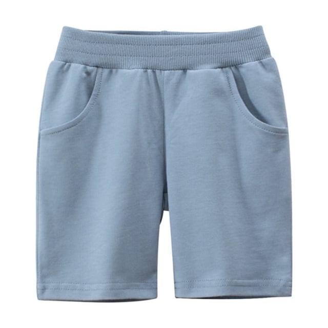 Odeerbi 1-9 Años Niños Niñas Verano Bermudas Algodón Colores Sólidos Pantalones Cortos Transpirables