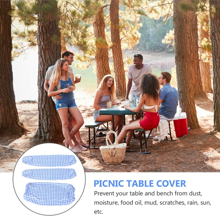 3 Sets Fitted Picnic Table Cover Bench Covers Outdoor Travel Camping  Accessories 