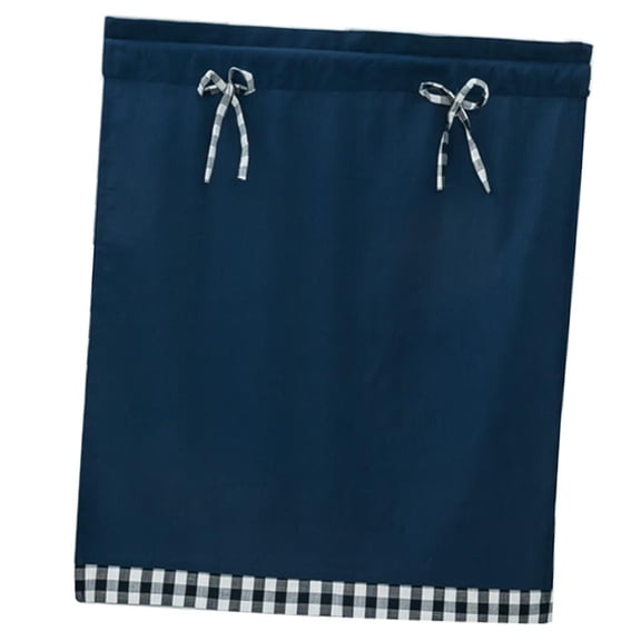 Polyester Short Curtains For Kitchen Bathroom Basement Small Windows - Dark 4x61cm Dark Blue_74x61cm
