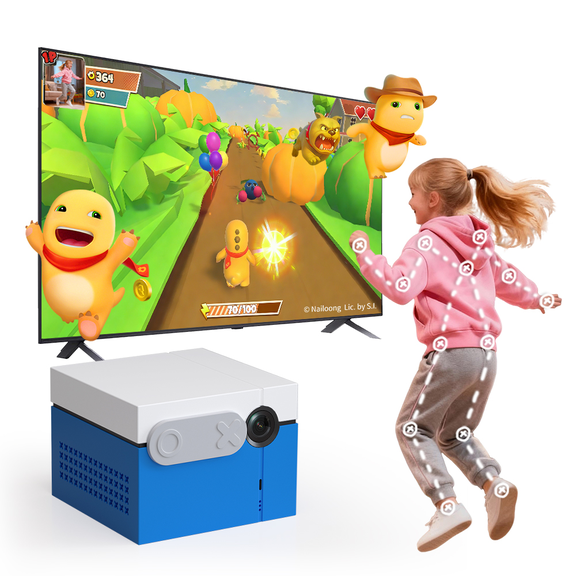 KINHANK MotionX Video Game Consoles with 40  Games for Kids & Families,Continuous updates,Plug & Play,Indoor Active Play System