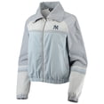 thumbnail image 2 of Women's The Wild Collective Navy New York Yankees Colorblock Track Raglan Full-Zip Jacket, 2 of 4