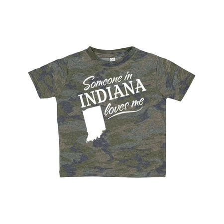 

Inktastic Someone in Indiana Loves Me Gift Toddler Boy or Toddler Girl T-Shirt