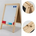 thumbnail image 3 of Clearance sale!Double-sided Foldable Easel Wooden Writing Board Blackboard Drawing Board Wooden Magnetic Message Board Decoration -25*40cm, 3 of 5