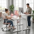 thumbnail image 6 of CHITOOMA Electric Standing Desk with Built-in Drawer, 44" x 24" Adjustable Height Computer Desk, 4 Memory Presets for Home Office, White, 6 of 8