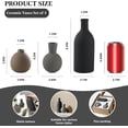 thumbnail image 2 of Ceramic Vase Set of 3, Vases Home Decor, Neutral Rustic Modern Farmhouse Decor, Pottery Vases for Pampas Grass Dried Fresh Flowers, Living Room Kitchen Bedroom Bathroom Entryway Mantel Shelf(Black), 2 of 7