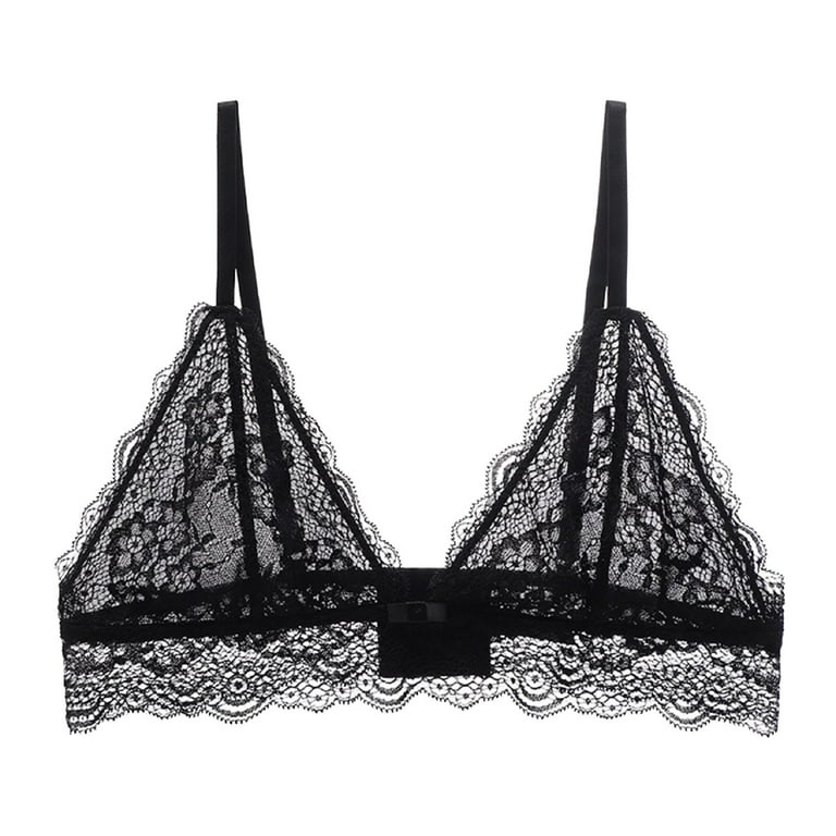 Bras for Women Women's Etched in Style Bralette with Extenders Thin  Adjustable Strap Triangle Bralette Lace Bra Push up Bras for Women 