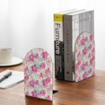 thumbnail image 5 of Naloa Purple Watercolor Flowers 2 Pcs Bookend Large Capacity Office Book Ends for Home Office Library School Study Decoration, 5 of 8