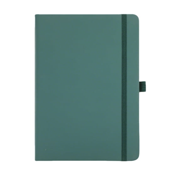 VKLU 1Pc Dark Green A5 Hardcover Ruled Journal, 120GSM Thick Paper Lay-Flat Notebook, 200 Pages Lined Writing Pad