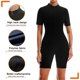 thumbnail image 4 of Traje de Manga Corta para Mujeres Sudoroso Cuerpo con Cintura con Cremallera Alta Elasticidad Cintura Cinching Y Cadera Levantamiento Yoga Conjunto Moda Casual, 4 of 8