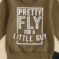 thumbnail image 4 of HCNTES Baby Boy Winter Clothes Toddler Kids Baby Boy Fall Outfits 3M 6M 12M 18M 24M 1T 2T 3T Casual pretty fly for a little guy Letter Print Long Sleeve Hoodie Tops Pants Winter Clothes Sets, 4 of 5