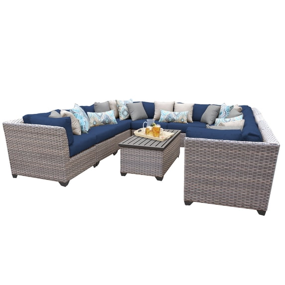 Catalina 11 Piece Outdoor Wicker Patio Furniture Set 11a