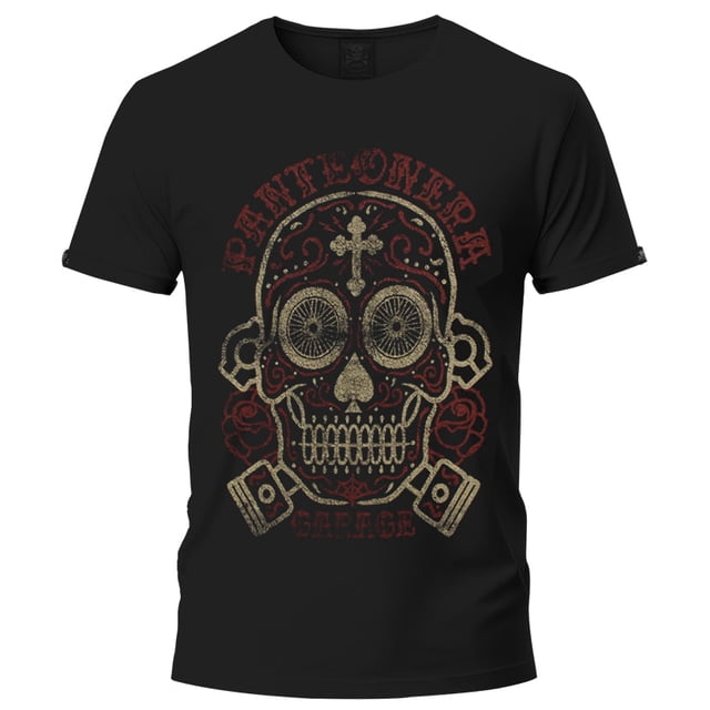 Playera Negra Manga Corta Chica Panteonera LMDD