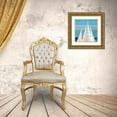 thumbnail image 3 of Meneely, Dan 26x26 Gold Ornate Wood Framed with Double Matting Museum Art Print Titled - Main Sail Harbor I, 3 of 4