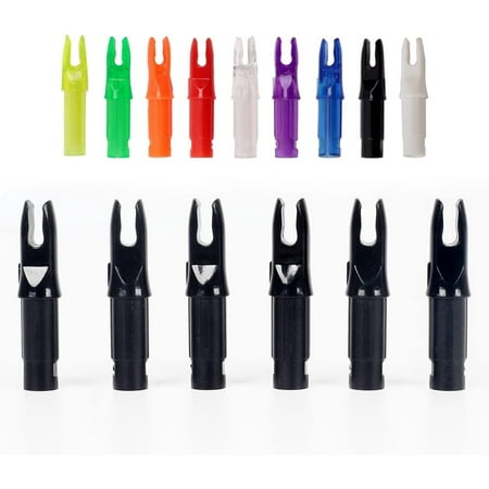 AME 50 Packs Archery Arrows Nocks - Arrow Inserts for Carbon Arrows .244/6.20mm Plastic Arrow Nocks for DIY Hunting Shooting