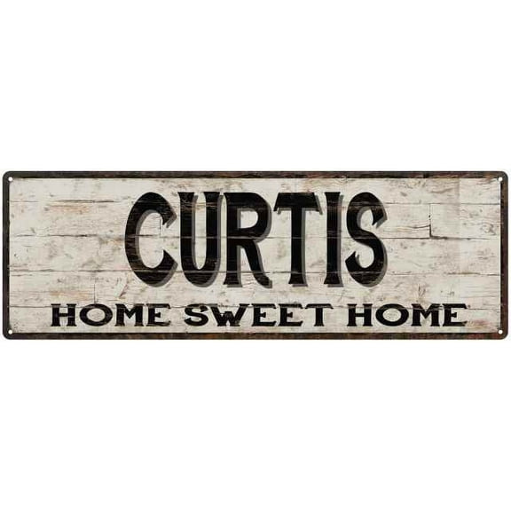 CURTIS Rustic Home Sweet Home Sign Gift 6x18 Metal Decor 106180084280