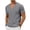 Dark Gray, variant on Deep V Neck Linen T Shirts for Men Summer Fashion Short Sleeve Tees Business Casual Loose Work Shirt Solid Color Breathable Gauze Shirts Dark Gray 3XL
