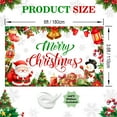 thumbnail image 3 of Mocsicka Merry Christmas Backdrop 6x4 ft Cute Santa Snowman Toys Christmas Banner for Kids Xmas Holiday Party Decorations, 3 of 8