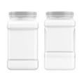 thumbnail image 2 of Mountain West Company Square Clear Jar with Pinch Handle, 2 Pack, Plastic Storage Container, Great for Food Storage, 1 Gallon Size, 2 of 3