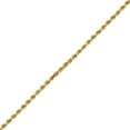 thumbnail image 3 of 14K Yellow Gold Solid Diamond Cut Rope Chain Necklace (1mm, 22"), 3 of 6