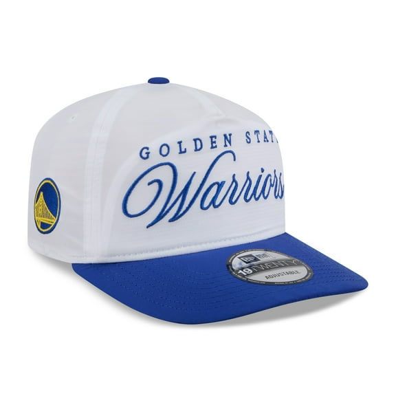 Men's New Era White/Royal Golden State Warriors 2025 NBA Draft On-Stage Nylon 19TWENTY Adjustable Hat