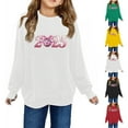 thumbnail image 5 of Chandails en Molleton pour Petites Filles 2025 Coton Manches Longues Col Rond Chandail Chemise pour Enfants Vert, 5 of 5