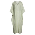 thumbnail image 3 of Squevariel Summer Dresses for Women Casual Long Sleeve Striped Maxi Dress V-Neck Loose Flowy Dresses, 3 of 3