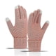 thumbnail image 1 of Guantes de invierno para pantallas táctiles para mujeres y hombres, manoplas de punto elástico cálido, imitación de lana, dedos completos, guantes de ganchillo gruesos para mujer, 1 of 5