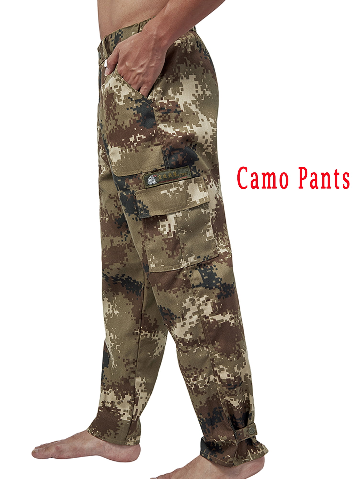 YEYELE Mens Military Camo Pants Cargo 
