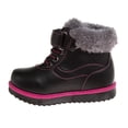 thumbnail image 5 of Beverly Hills Polo Club Toddler Girls Faux Fur Lace-Up Boots, Black, 5 of 7