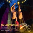 thumbnail image 5 of Patio Lights Outdoor String Lights Fmixtown 48FT 2700K Warm White Light 12V Safety Voltage, 15 E26 Hanging Sockets, Shatterproof S14 LED Bulbs,IP65 Waterproof for Outside Backyard Garden Camping Decor, 5 of 11