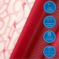 thumbnail image 3 of Mainstays Kingswood Solid and Printed Sheer Grommet Curtain Panel Set, 4 Piece, Red, 27.5" W x 84" L, 3 of 9
