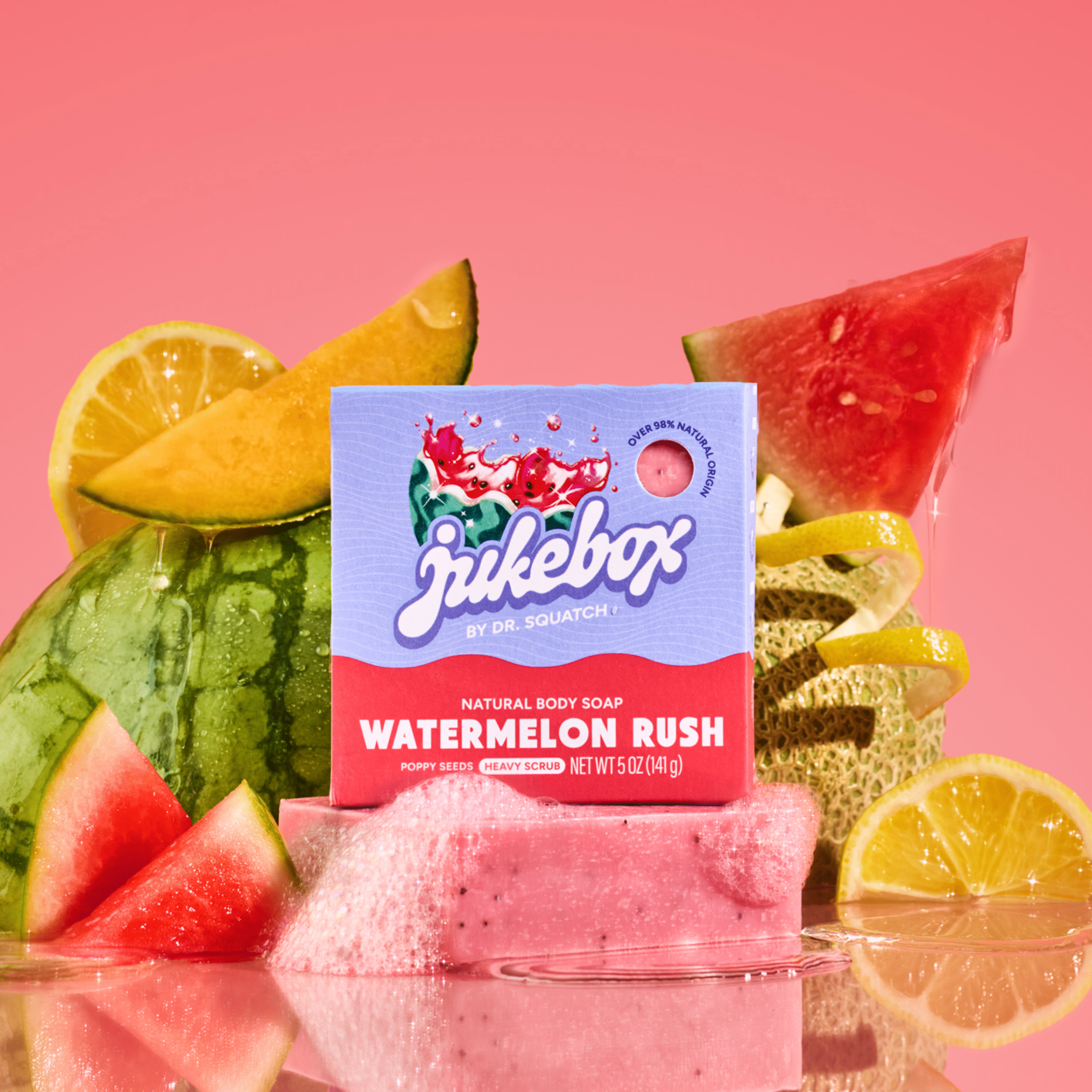 Jukebox Womens Bar Soap, Natural Bar Soap for Women, Watermelon Rush, 5 Oz