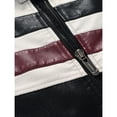 thumbnail image 5 of Men's Motorcycle Leather Jacket Spring & Fall New Style Stand Collar Coat Winter Warm Riding Gear Trendy Outerwear, 5 of 10